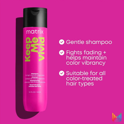 Matrix Total Results Keep Me Vivid Shampoo 300ml for color-treated hair, pink and black bottle