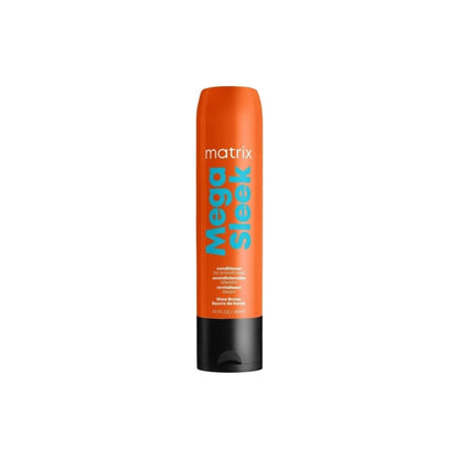 Orange cylindrical bottle of Matrix Total Results Mega Sleek Conditioner - 300ml