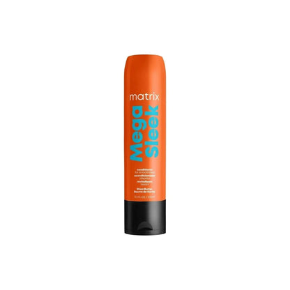 Orange cylindrical bottle of Matrix Total Results Mega Sleek Conditioner - 300ml