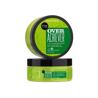 Matrix Style Link Over Achiever 3-In-1 Cream Paste in green and black container