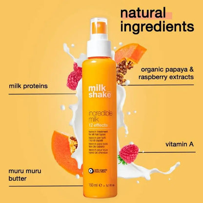 Milk Shake Incredible Milk 12 Effects Treatment 150ml offers 12 powerful benefits for vibrant, healthy hair.