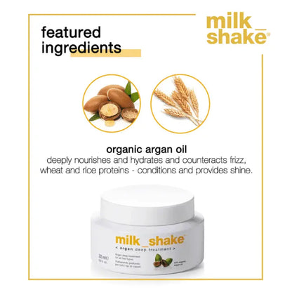 Milkshake Argan Deep Treatment for hair with organic argan oil nourishing and hydrating formula