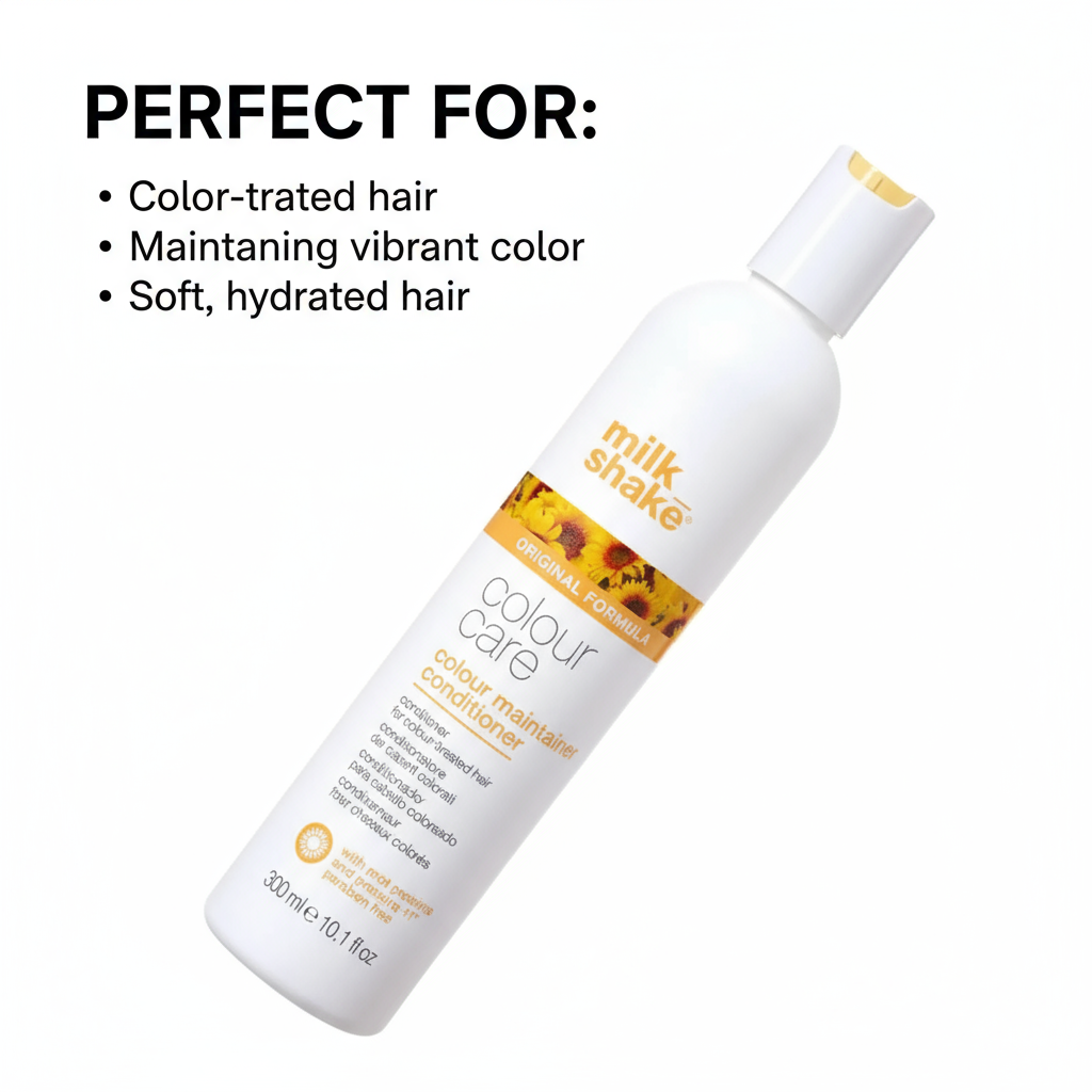 Milkshake color-treated hair conditioner bottle for maintaining vibrant color and hydrated hair