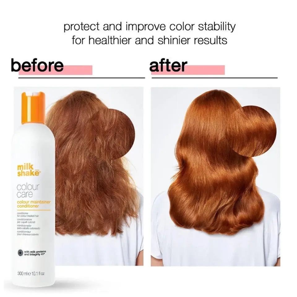 Before and after using Milkshake Colour Maintainer Conditioner 300ml on hair