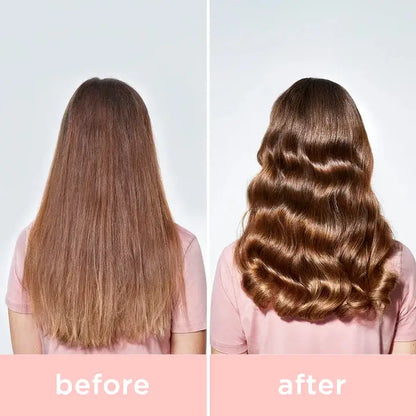 Before and after hair transformation using Milkshake Colour Maintainer Shampoo