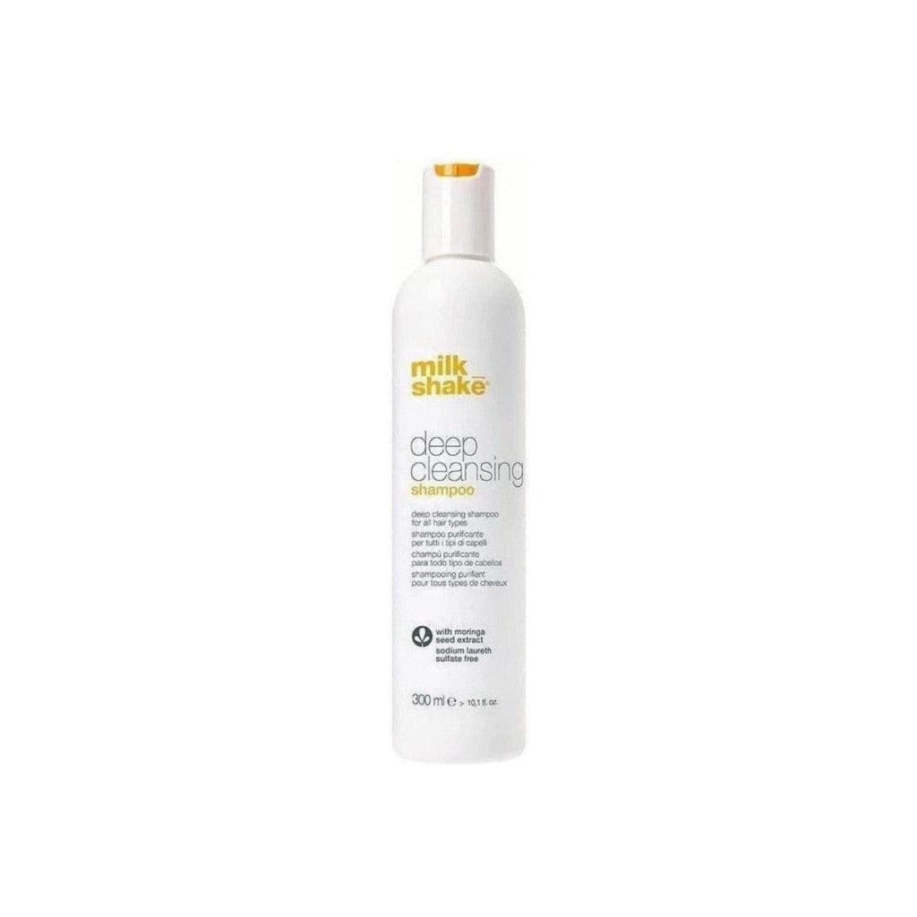 White bottle of Milkshake Deep Cleansing Shampoo 300ml for fresh, revitalized hair