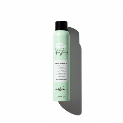 Milkshake heat protection spray for hair in light green bottle with black cap 200ml