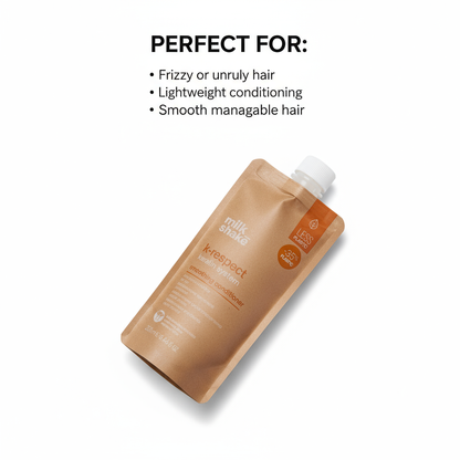 Milkshake K-Respect Smoothing Conditioner pouch for frizzy or unruly hair providing smooth manageable hair