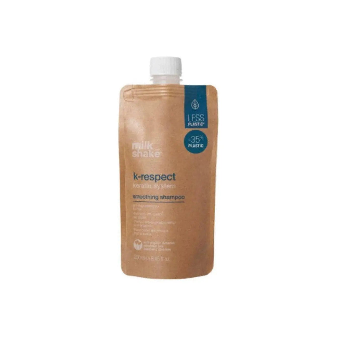 Milkshake K-Respect Smoothing Shampoo refill pouch with eco-friendly packaging and less plastic