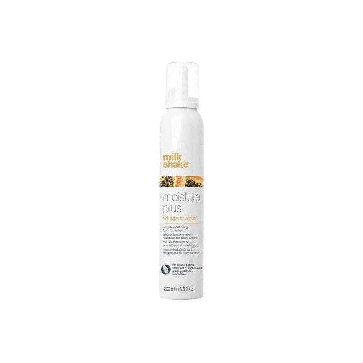 Milkshake moisture plus whipped cream hair treatment foam in white 200ml bottle