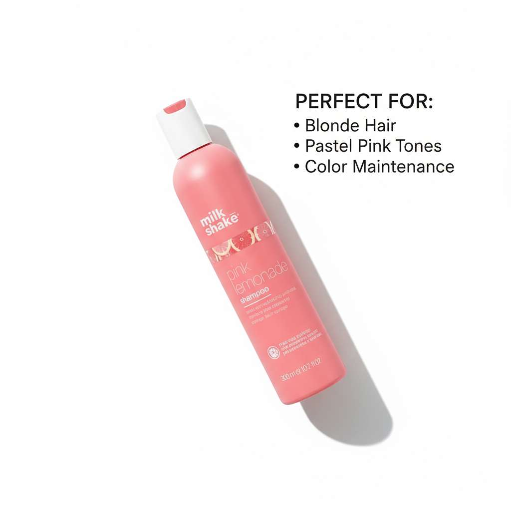Milkshake pink lemonade shampoo bottle for blonde hair and pastel pink tones color maintenance