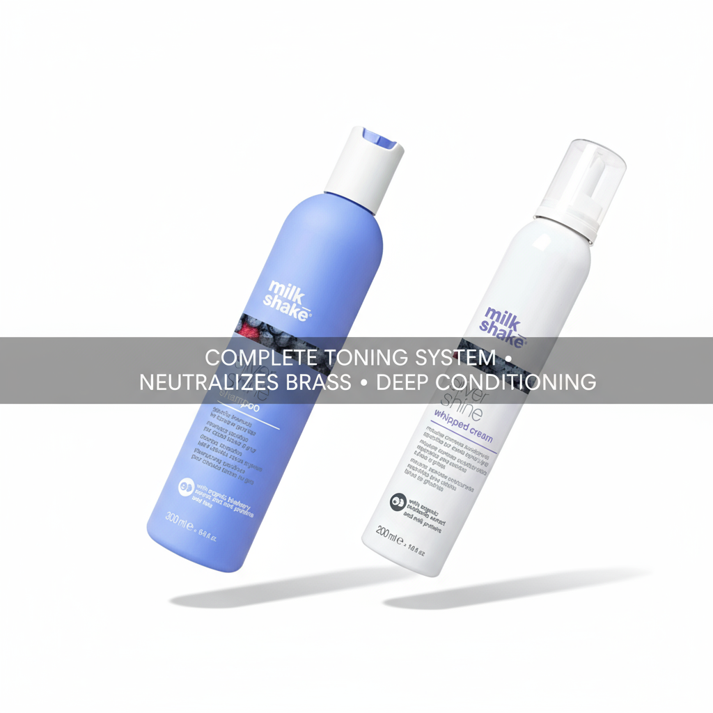 Milkshake silver shine bundle with toning shampoo and whipped cream for deep conditioning