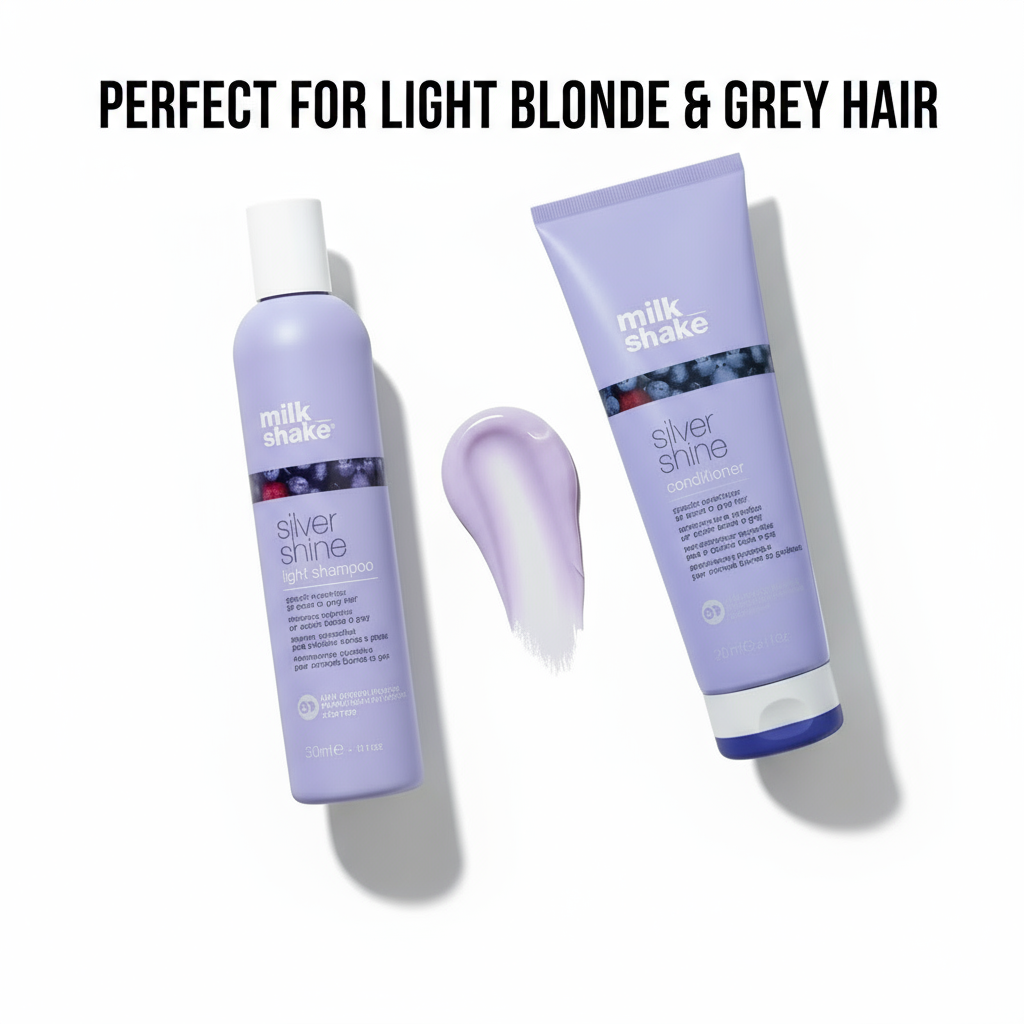 Milkshake Silver Shine Light Duo shampoo and conditioner set for light blonde and grey hair