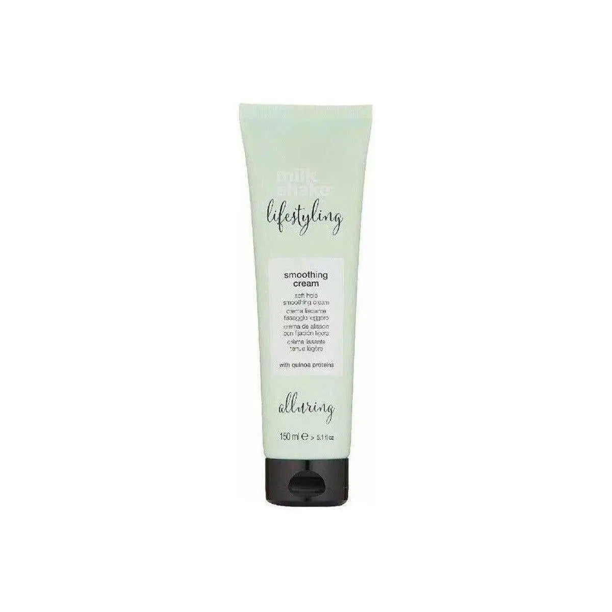 Pale green tube of Milkshake Smoothing Cream 150ml with lightweight formula for sleek hair