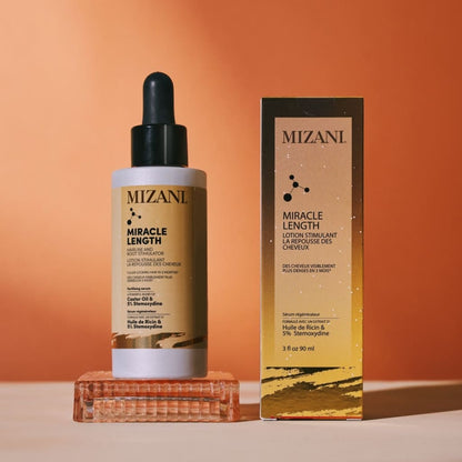 Mizani Miracle Length hair growth serum 90ml for thicker, fuller hair in bottle and packaging