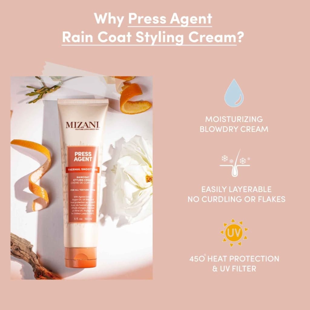 Mizani Press Agent Thermal Smoothing Raincoat Styling Cream - Treatment - Hair Care By Mizani - Shop