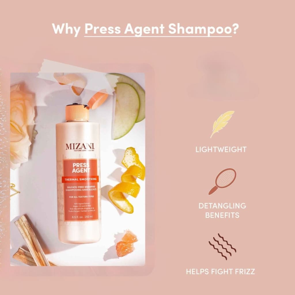 Mizani Press Agent Thermal Smoothing Sulfate-Free Shampoo 250ml - Shampoo - Shampoo By Mizani - Shop