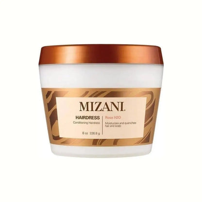 Mizani Rose H2O Hairdress Conditioner 240ml jar labeled ’MIZANI HAIRDRESS Rose H2O’