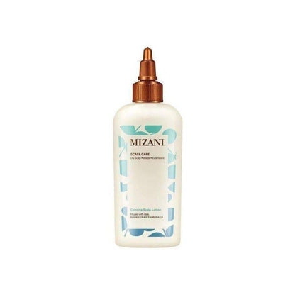 Mizani Scalp Care Calming Lotion 118ml bottle with copper cap for soothing scalp care