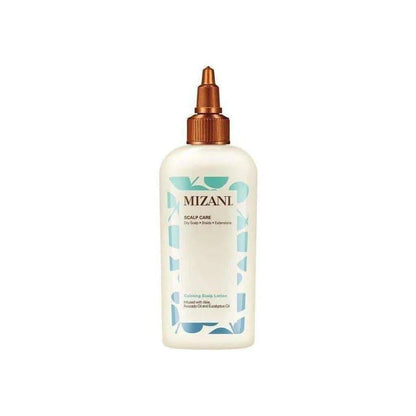 Mizani Scalp Care Calming Lotion 118ml bottle with copper cap for soothing scalp care