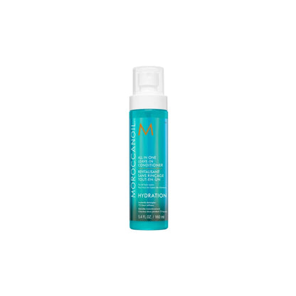 Teal and white Moroccanoil Hydrating Styling Cream for unruly hair and damaging effects