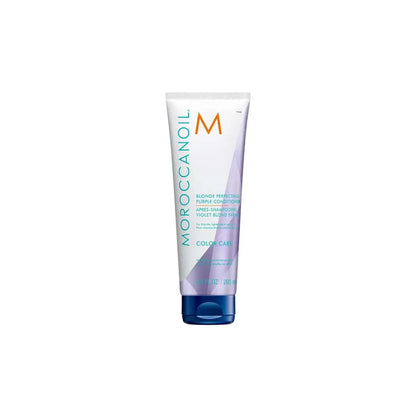 Moroccanoil Blonde Perfecting Purple Conditioner 200ml in blue and white packaging