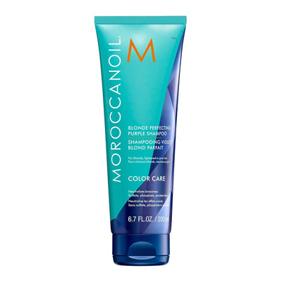 Moroccanoil Blonde Perfecting Purple Shampoo 200ml — argan oil purple shampoo that tones and nourishes blonde hair