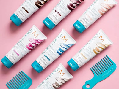 Moroccanoil Color Depositing Masks in Various Shades with Styling Comb. Hair Color & Care.