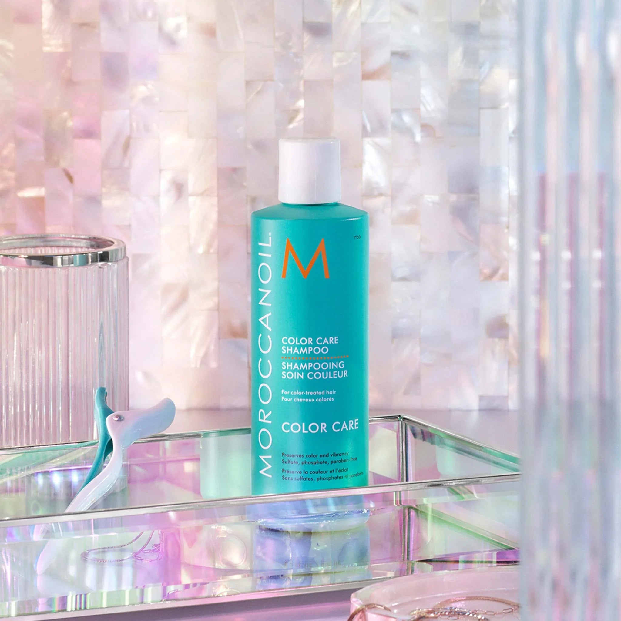 Moroccanoil Color Care Shampoo 250ml revitalizes and protects color-treated hair with its luxurious formula.