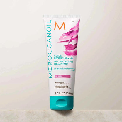 Moroccanoil Color Deposit Mask Hibiscus hair treatment for temporary color and deep conditioning
