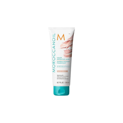 Moroccanoil Color Deposit Mask in Rose Gold 200ml tube showcasing color deposit benefits
