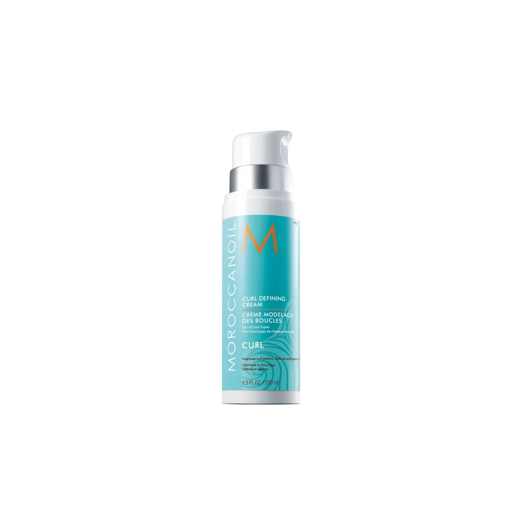 Turquoise Moroccanoil Curl Defining Cream 250ml with silver and gold accents