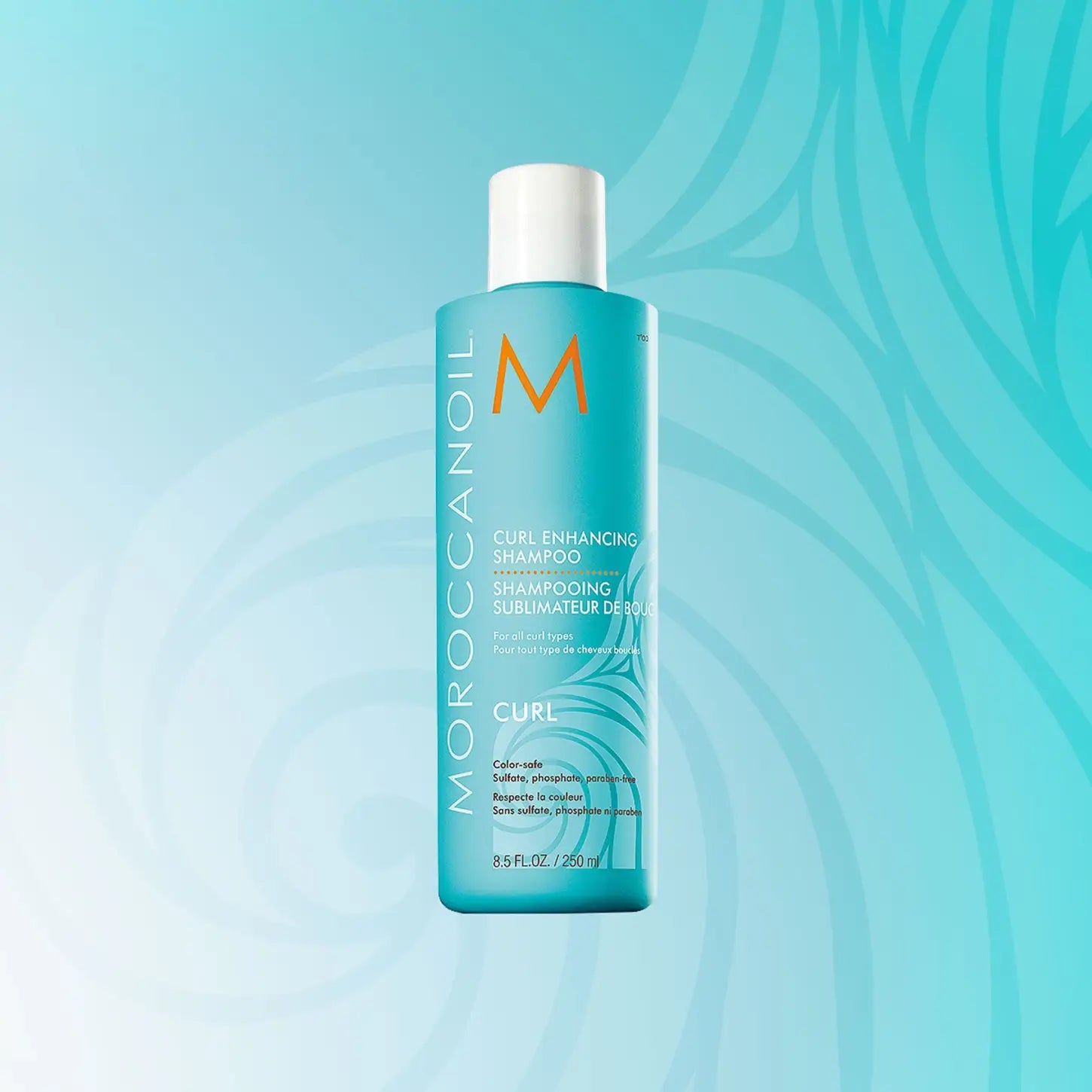 Turquoise Moroccanoil Curl Enhancing Shampoo 250ml for vibrant, defined curls