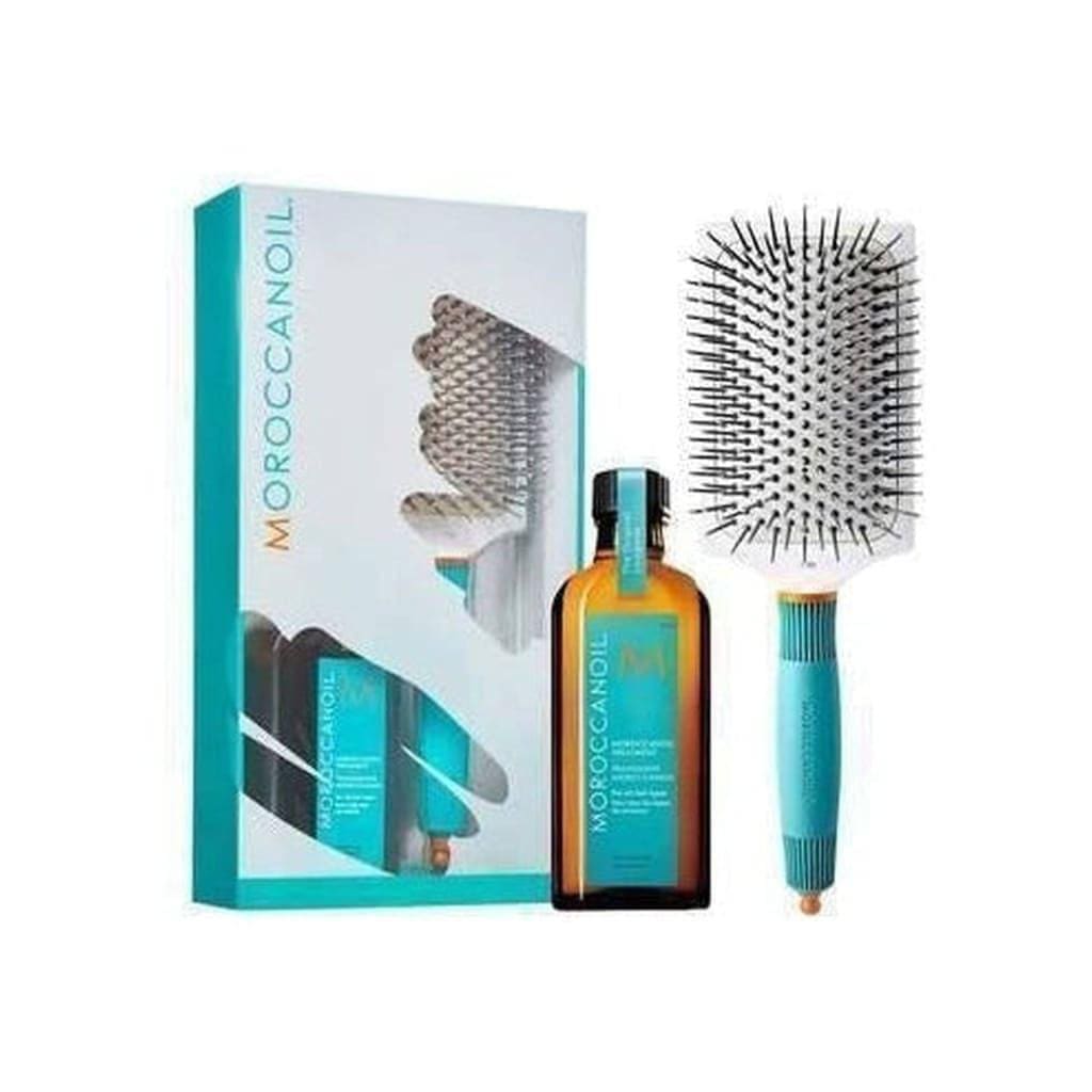 Moroccanoil Oil Treatment for All Hair Types 100ml with Free Paddle Brush - Gift Set - By Moroccanoil Gift Sets - Shop