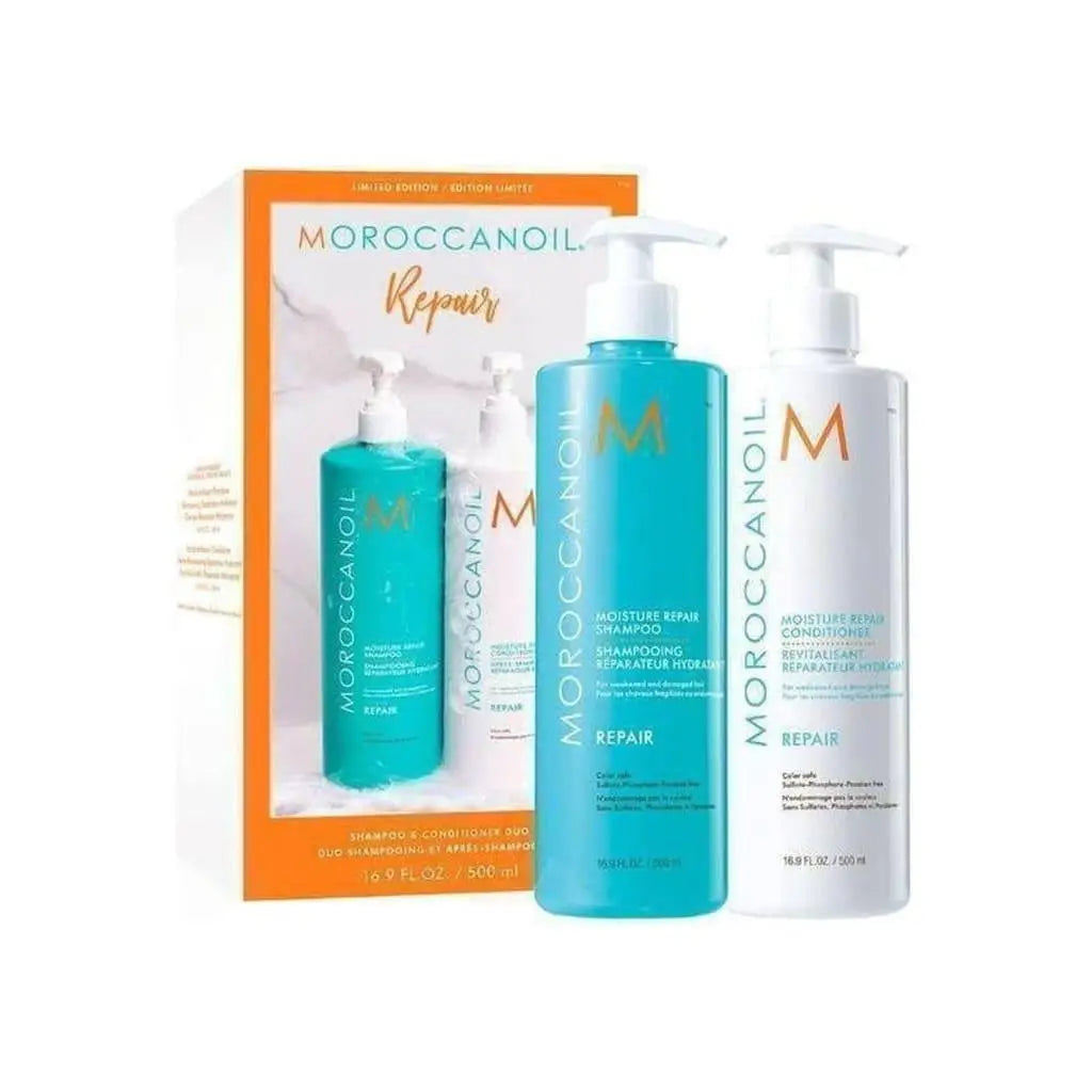 Moroccanoil Repair Shampoo and Conditioner 500ml Set for damaged hair care