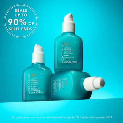Moroccanoil Mending Infusion Styling Hair Serum revitalizes hair, sealing split ends and restoring shine. Perfect for healthy hair!