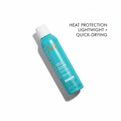 Moroccanoil Perfect Defense heat protectant spray bottle for lightweight quick-drying heat protection