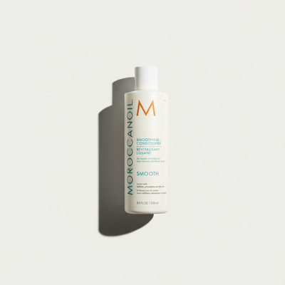 Moroccanoil Smoothing Conditioner ingredients — argan oil and AminoRenew amino acid complex for lasting sleekness