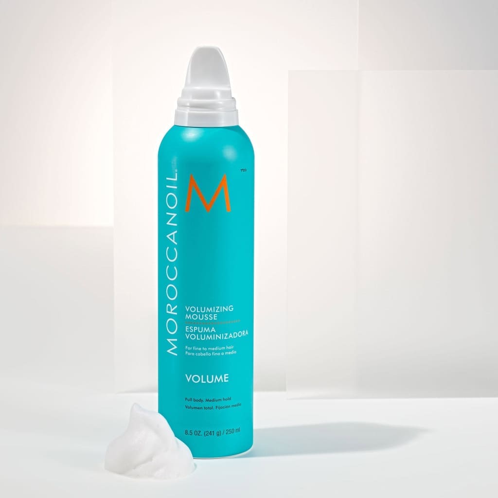 Turquoise Moroccanoil Volumizing Mousse 250ml for natural-looking styles