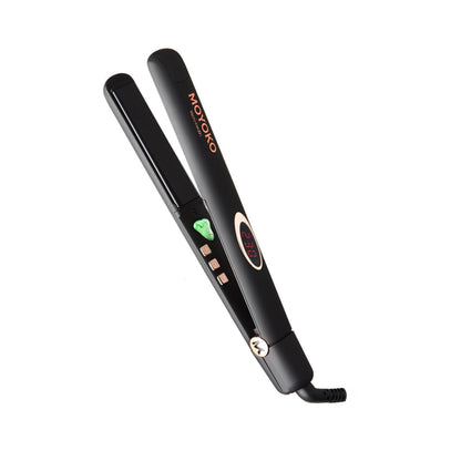 Moyoko Classic Styler: Black hair straightener with ceramic plates and green light