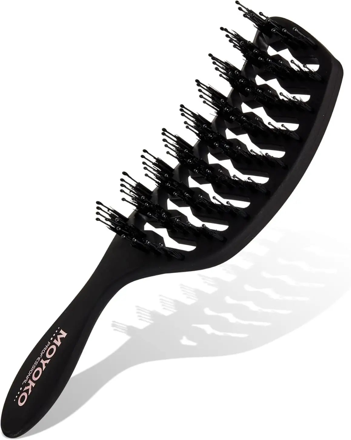 Moyoko Detangling Brush - Black, for a comfortable brushing experience and superior hair care