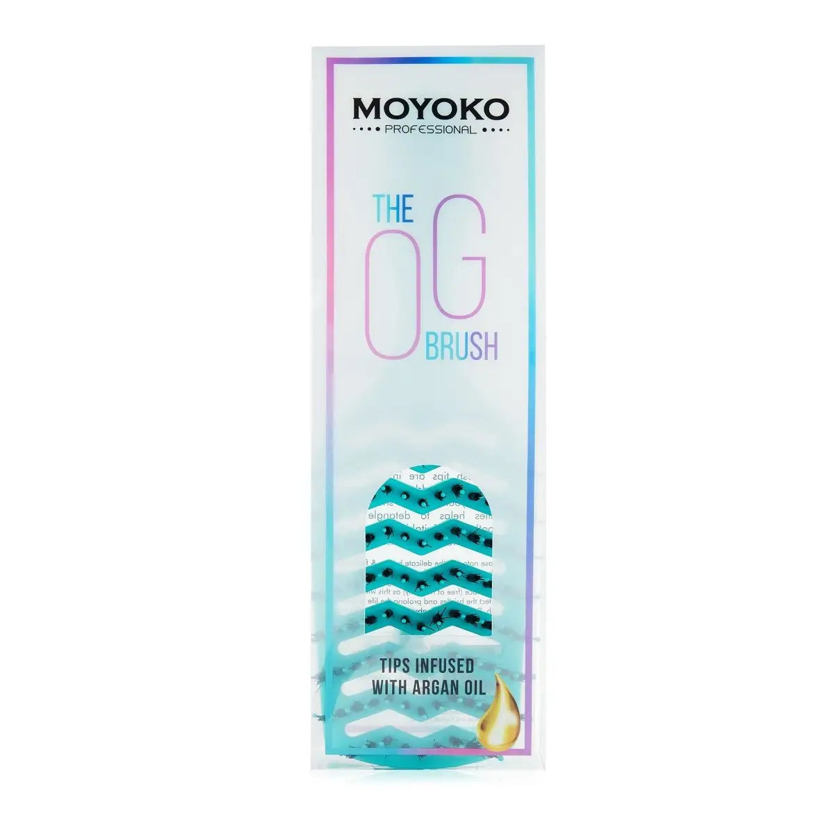 Moyoko Detangling Brush with Argan Oil-Infused Tips for Comfortable Brushing - Turquoise