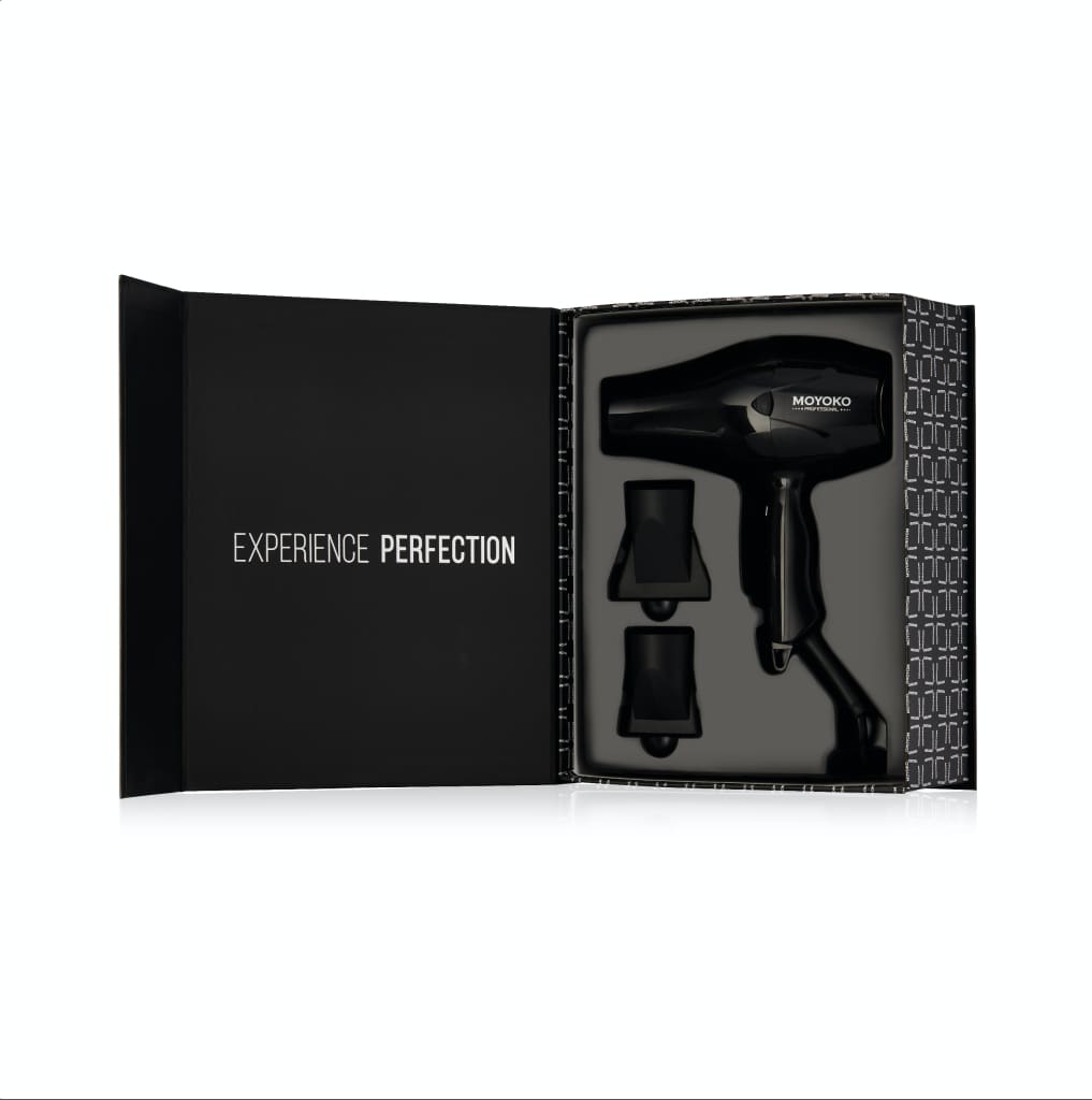 Moyoko E8 Hairdryer Black - Fast Sleek and Moisture-Locking Technology - Shampoo