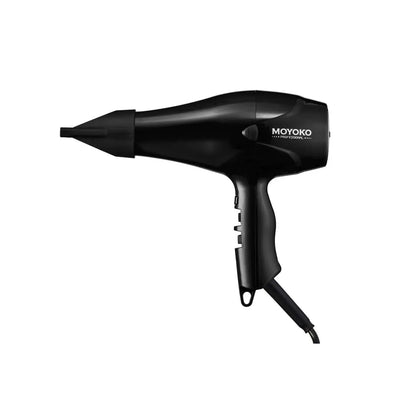 Moyoko E8 Black Hairdryer: Professional, Fast Drying. Salon-Quality Hair At Home. Hair Styling. [Partners Hair Design]