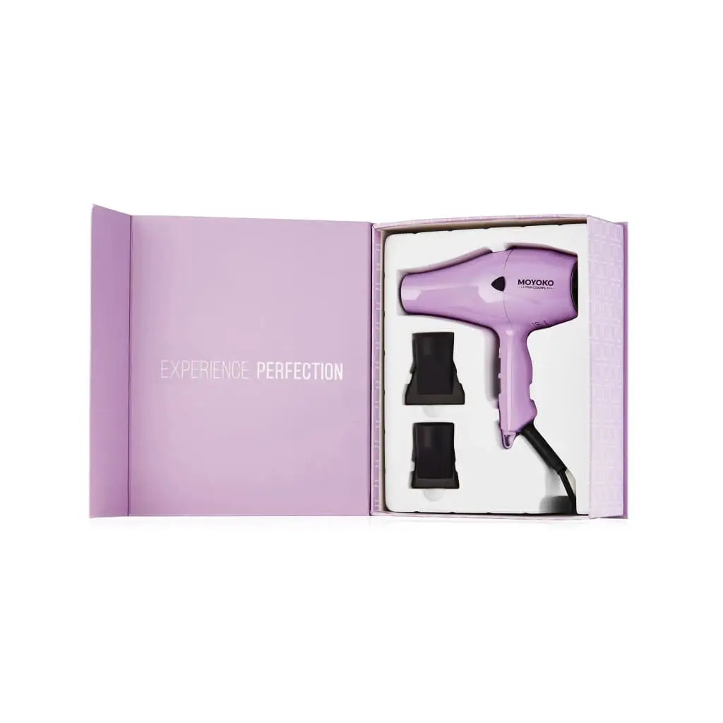 Moyoko E8 Hairdryer Lilac - Powerful Luxurious Blow-Dry Experience - Shampoo