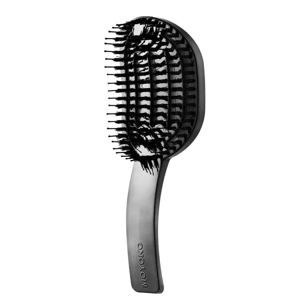 Moyoko Hailo Detangling Brush – Gun Chrome - hair brush - Combs & Brushes By Moyoko - Shop
