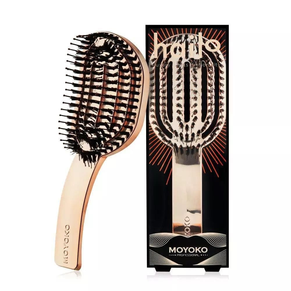 Moyoko Hailo Detangling Brush – Rosegold Chrome - hair brush - Combs & Brushes By Moyoko - Shop