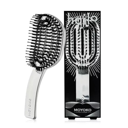 Moyoko Hailo Detangling Brush – Silver Chrome - Shampoo