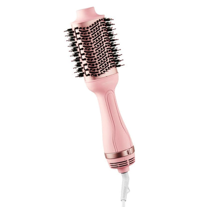 Moyoko Magnitude Blowbrush - Pink with cylindrical barrel and nylon pin tufted bristles