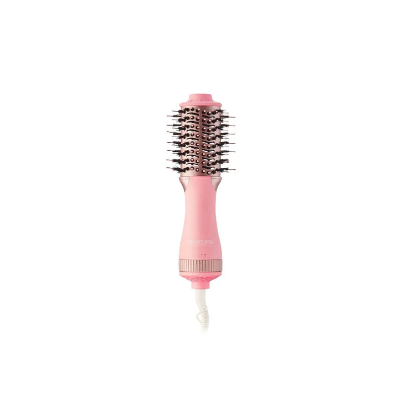 Moyoko MINI Magnitude Blowbrush Pink — compact 2-in-1 hot air brush for drying and styling